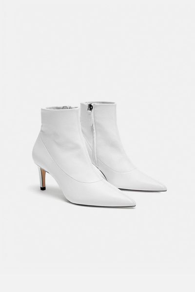 Leather Mid-Heel Ankle Boots from Zara