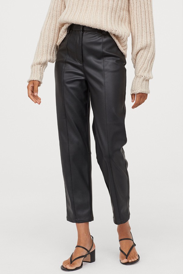 Imitation Leather Trousers from H&M