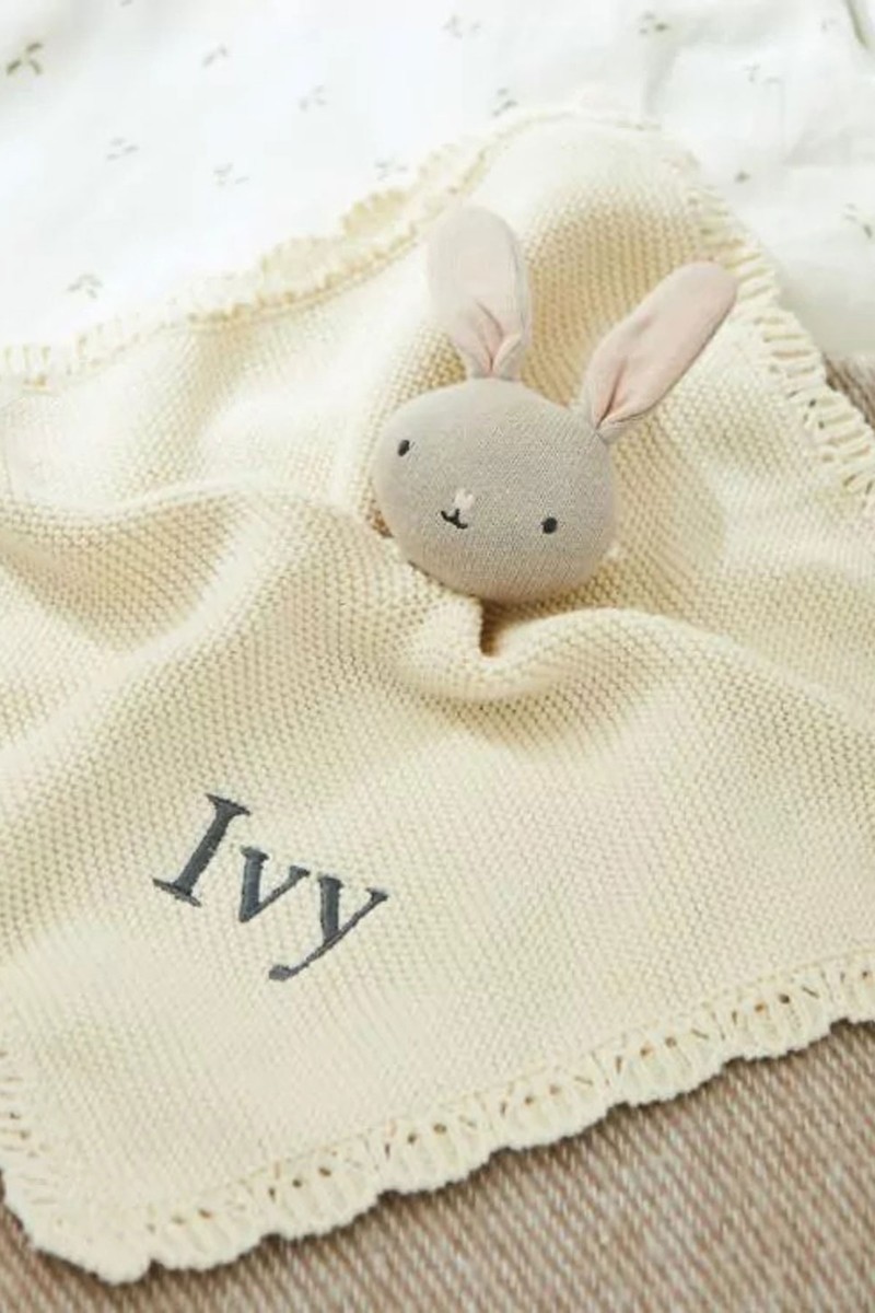 Personalised Avery Row Blushing Bunny Comforter from My 1st Years