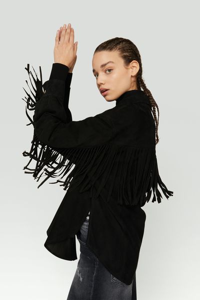 Oversized Shirt In Full Grain Suede from Dondup