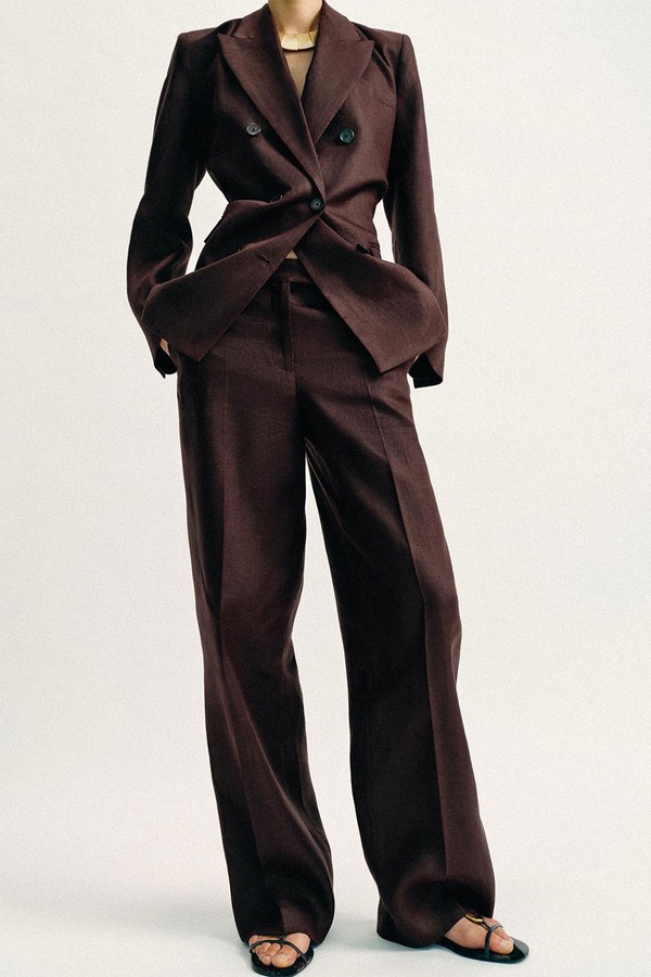 100% Linen Straight Trousers from Zara