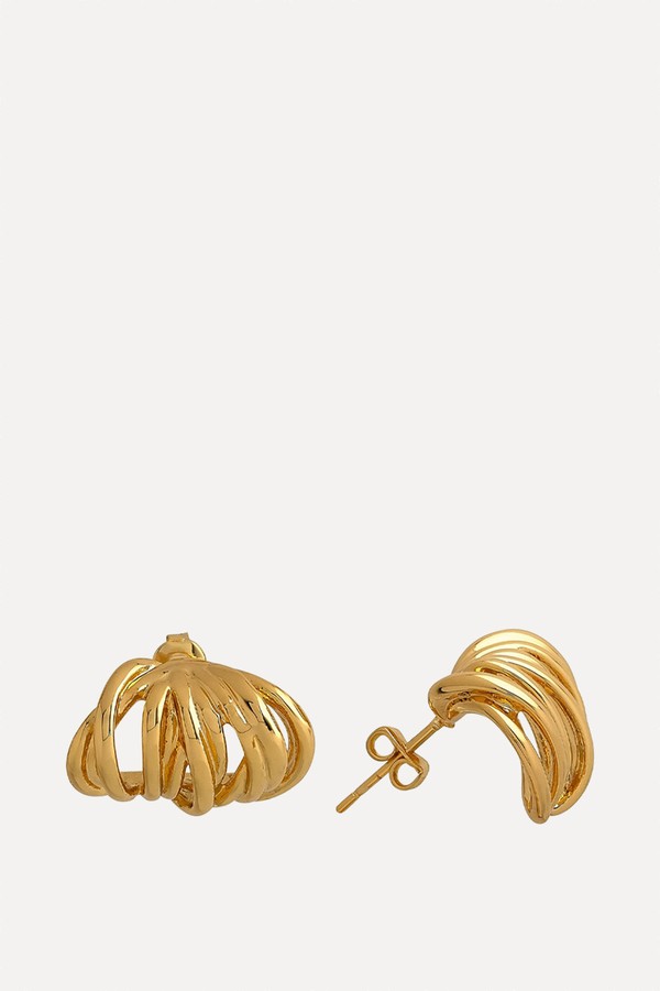 Hattie Layered Scribble Studs