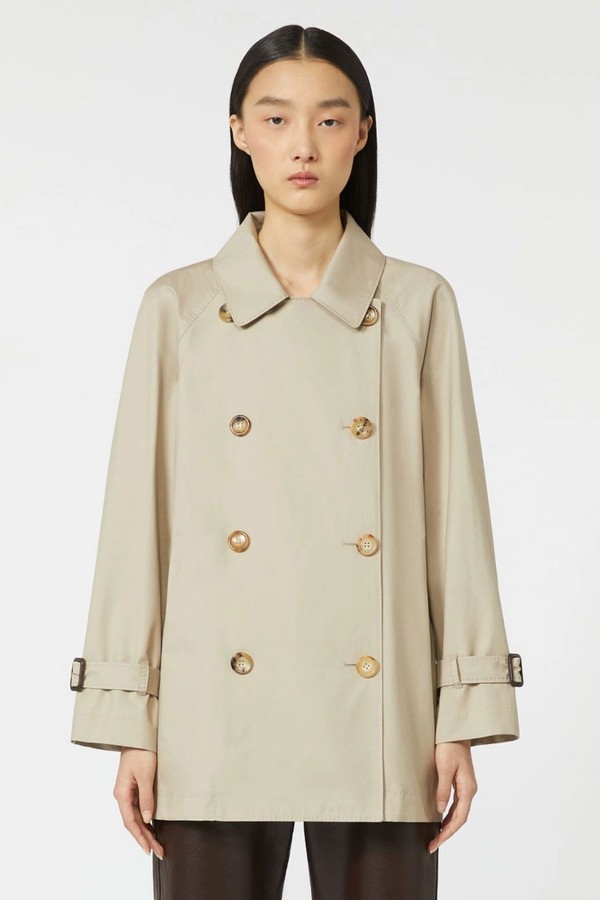 Cropped Water-Repellent Twill Trench Coat  from Max Mara 