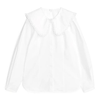 Embroidered Poplin Blouse from Arket