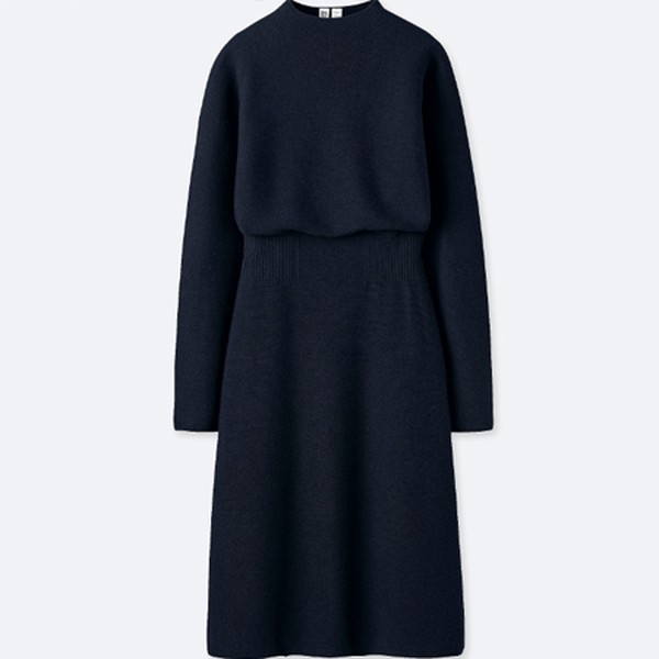 Mock Neck Long Sleeve Dress