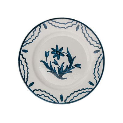 Blue Summer Flower Ceramic Medium Plate from Penny Morrison