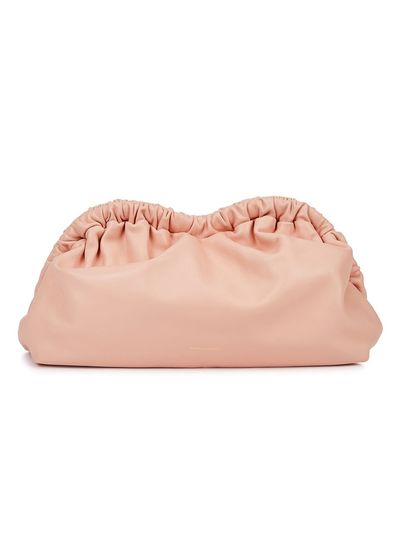 Cloud Light Pink Leather Clutch from Mansur Gavriel