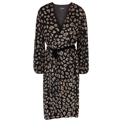 Audrey Leopard Sequin Wrap Dress from Retrofête