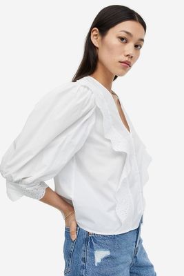 Broderie Anglaise-Detail Blouse, £24.99 | H&M