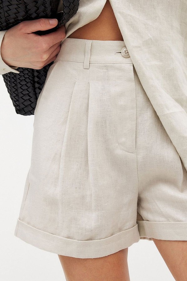 Linen Folded Shorts from NA-KD