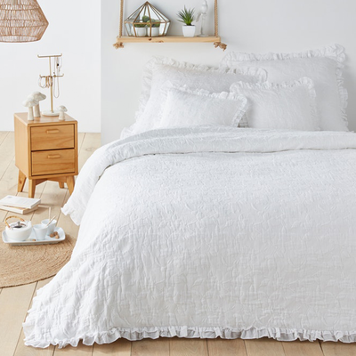 Floral Jacquard Cotton Bedspread from La Redoute