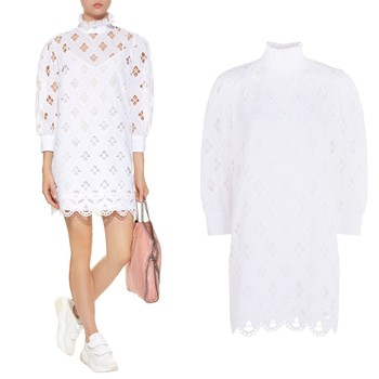 Lace Frill Neck Dress, £315 | Sandro