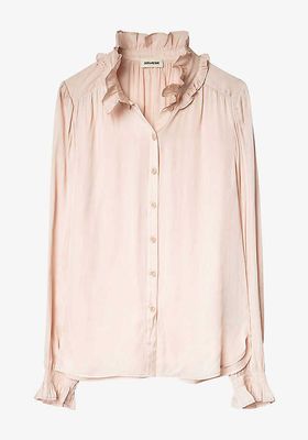 Tacca Ruffle-Trimmed Satin Blouse from Zadig & Voltaire