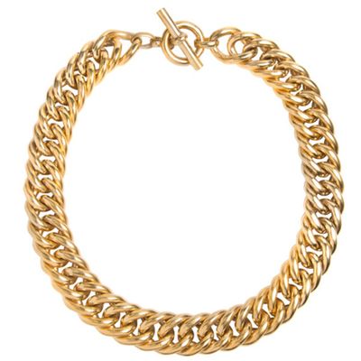 Large Gold Curb Chain Necklace from Tilly Sveaas