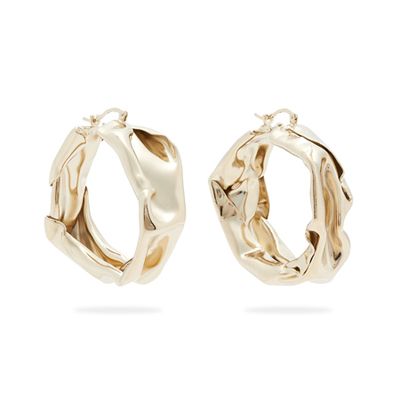 Hammered Gold-Tone Earrings from Jil Sander