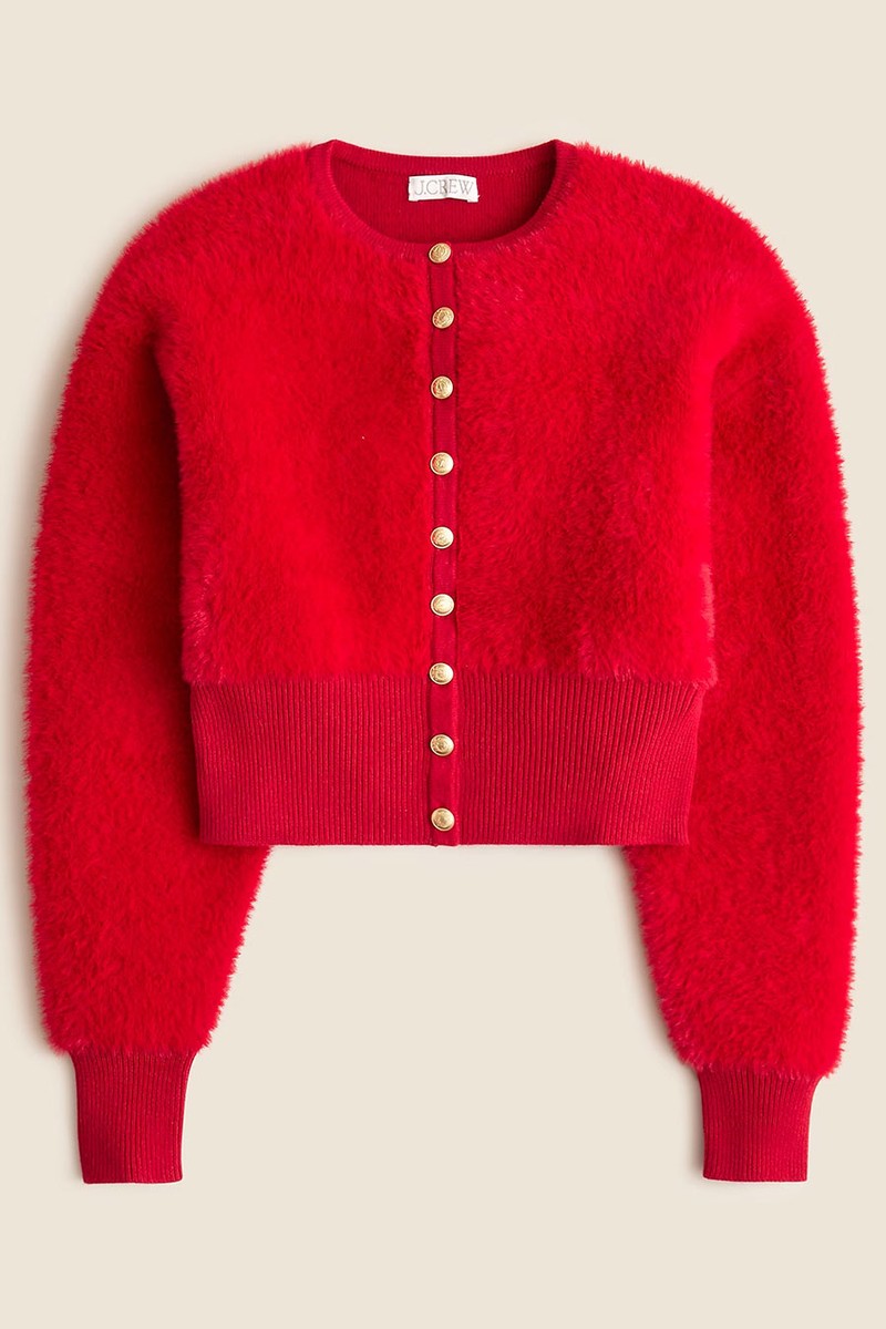 Fitted-Waist Cardigan Sweater from J.Crew