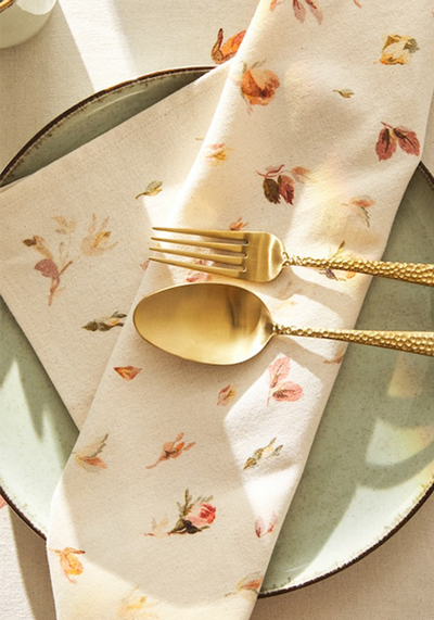 Rose Print Napkins