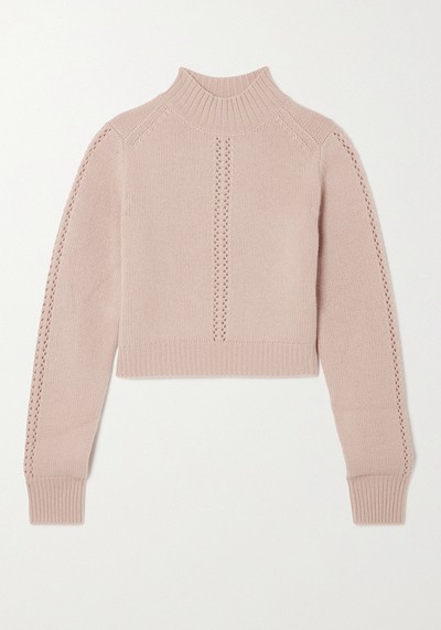 Milano Pointelle-Knit Organic Cashmere Sweater  from Le Kasha 