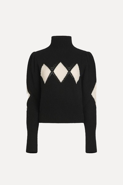 Diamond Cashmere Turtleneck from Shrimps x Reformation