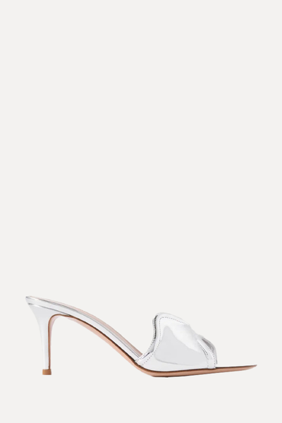 Lucrezia 70 Mirrored-Leather Mules from Gianvito Rossi