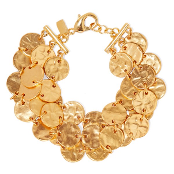 Hammered Gold-Tone Anklet from Kenneth Jay Lane