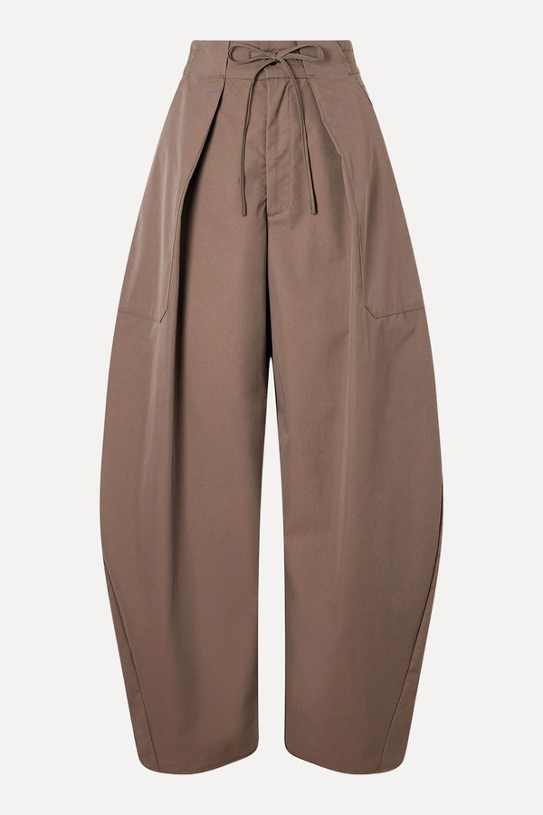 Clemence Pleated Cotton-Blend Will Barrel-Leg Pants from Kallmeyer