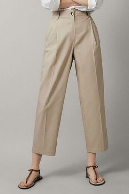 Darted Cropped Fit Chinos from Massimo Dutti