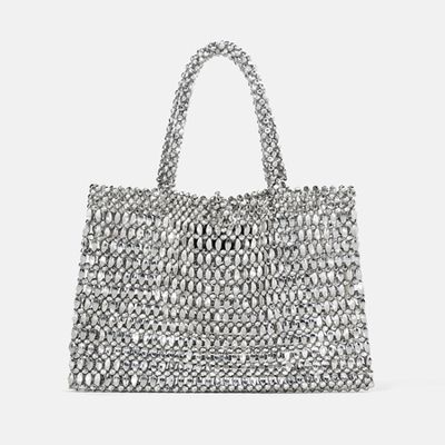 Metallic-Effect Mini Tote Bag from Zara