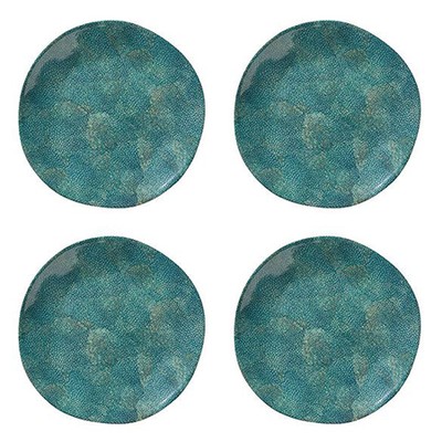 Set of 4 Shagreen Print Dinner Plates