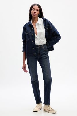 Mid Rise Cropped Girlfriend Jeans, £60