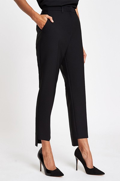 Petite Black Straight Leg Trousers