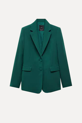 Straight-Fit Suit Jacket  from Mango 