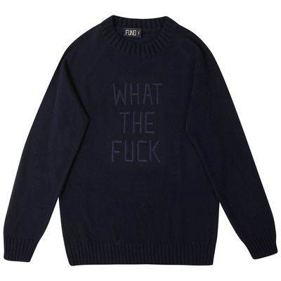 Bespoke Embroidered What The Fuck Jumper