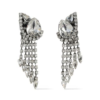 Kora Silver-Tone Crystal Clip Earrings from Dannijo