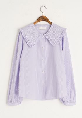 Alison Frill Collar Stripe Blouse from Olive