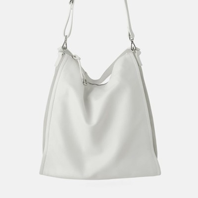 Soft Tumbled Leather Bucket Bag from Zara