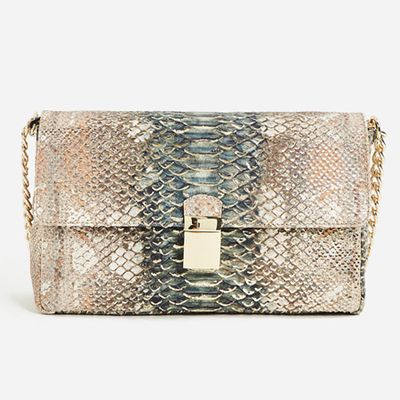 Snakeskin Embossed City Bag from Uterque