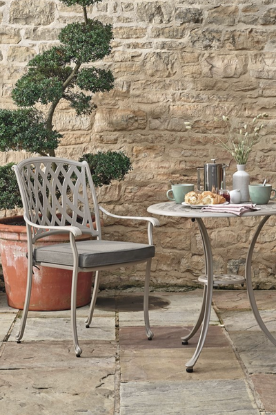 Sorrento Stone Cast Aluminium 2 Seat Bistro Set from Bramblecrest