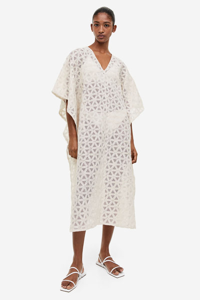 Lace-Knit Kaftan Dress from H&M
