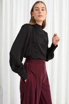 Satin Back Tie Blouse from & Other Stories