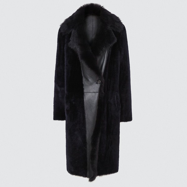 Longline Shearling Coat from Reiss