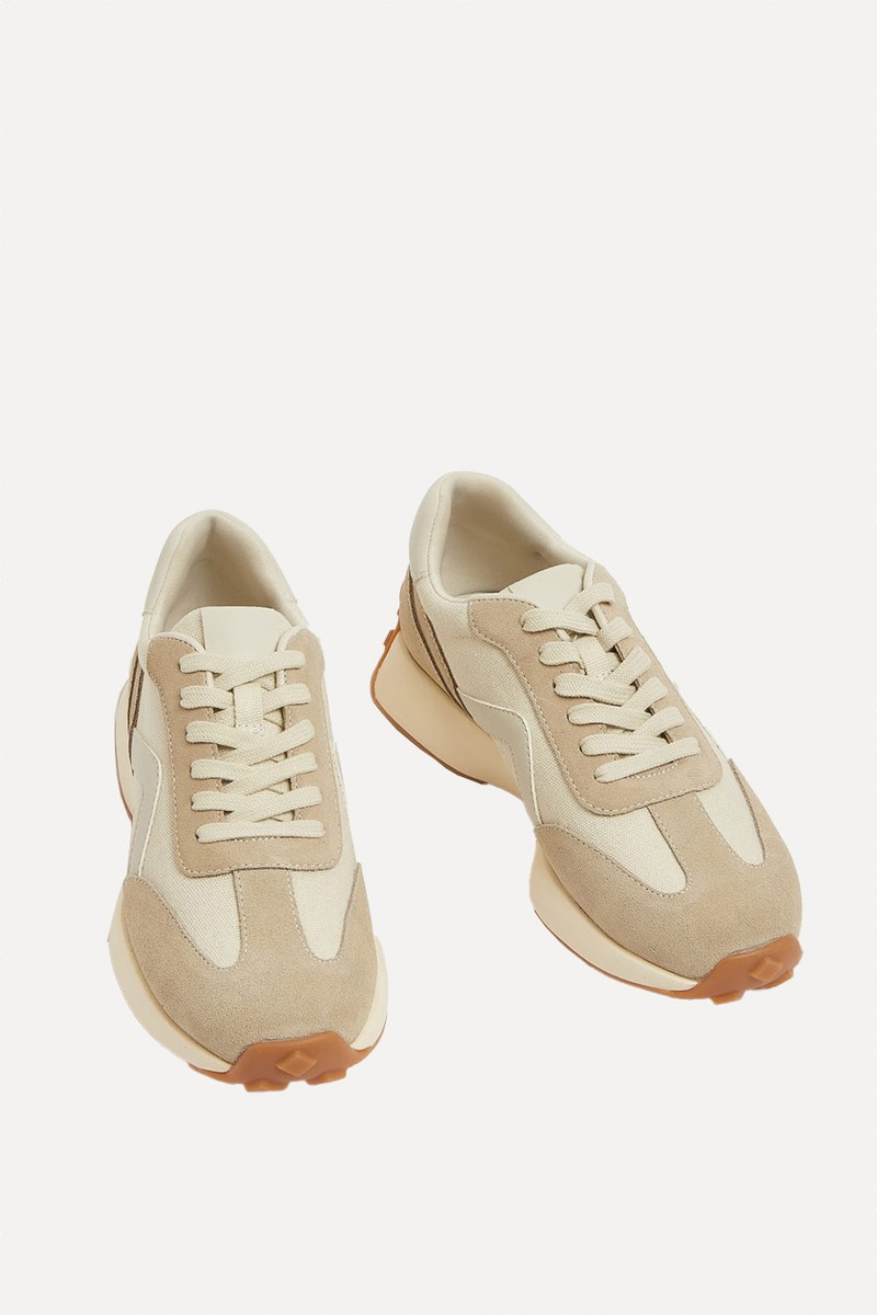 Leather Lace Up Side Detail Trainers from Marks & Spencer