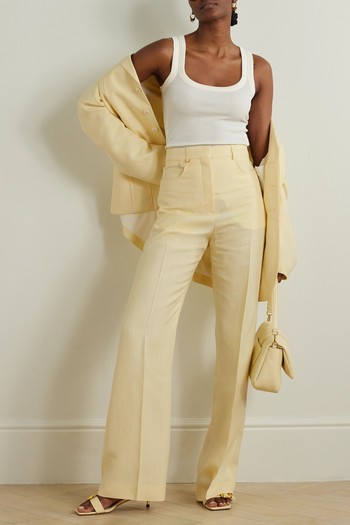 Sauge Pleated Woven Straight-Leg Pants from Jacquemus