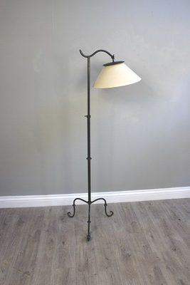 Elegant Mid Century French Iron Adjustable Floor Lamp from Norfolk Decorative Antiques