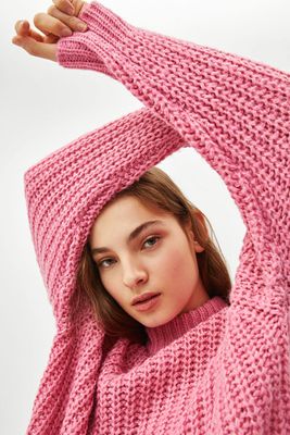 Oversized Sweater With High Neck from Bershka