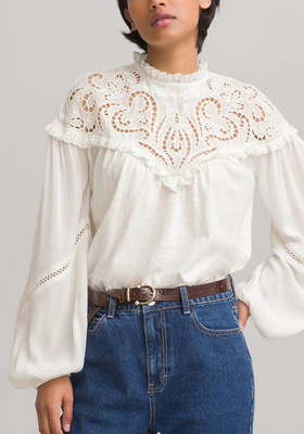 Lace Panel Shirt from La Redoute