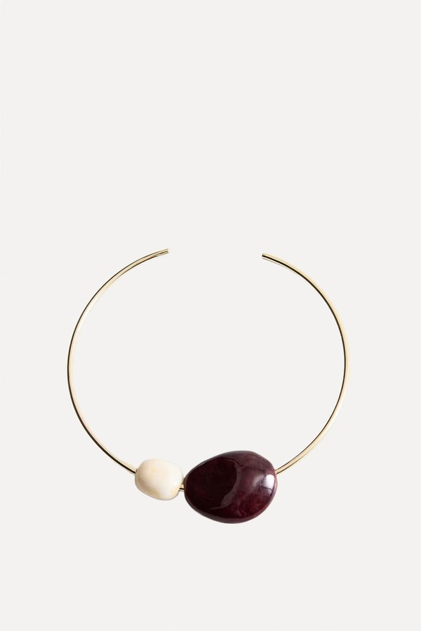 Beaded Rigid Collar from Mango