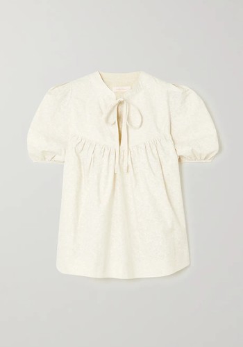 Floral-Print Cotton-Poplin Blouse from See by Chloé