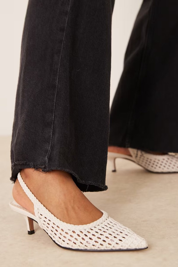 Starry Weave Detail Mid Heeled Shoes from ASOS DESIGN