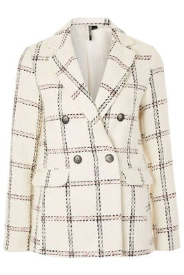 Check Double Breasted Blazer from Topshop